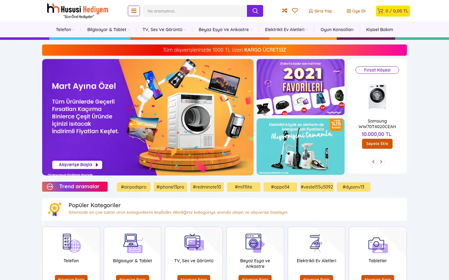 Alışveriş E-Ticaret Yazılımı (Oziy)