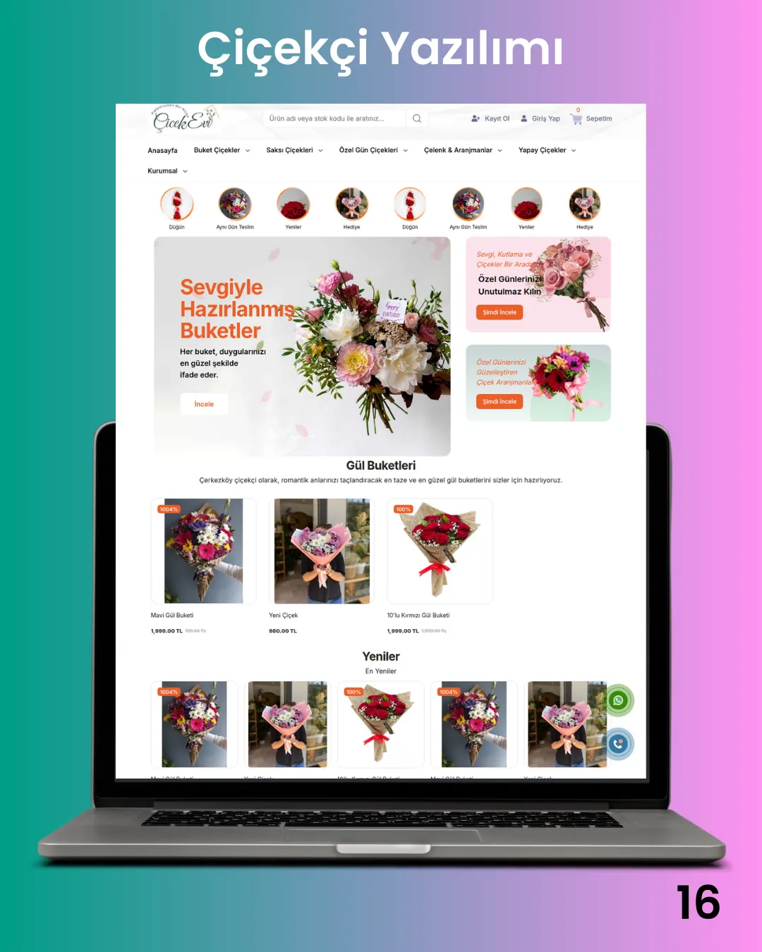 Çiçekçi PHP E-Ticaret Yazılımı