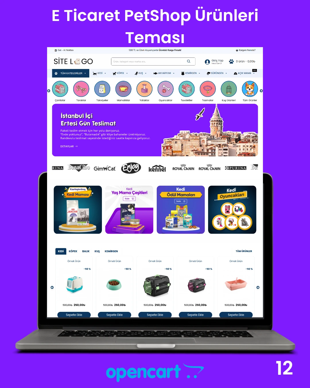 OpenCart Petshop Adupet Teması