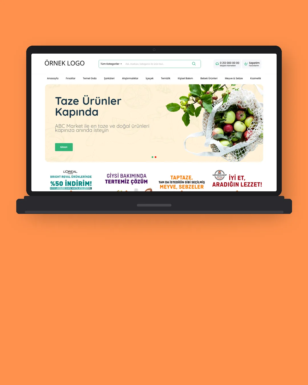 OpenCart Gıda E-Ticaret Teması