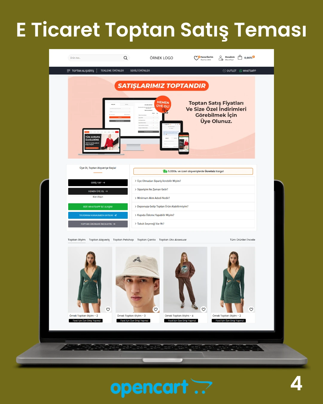 OpenCart Toptan Satış Teması
